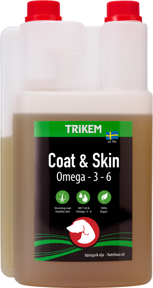 Kosttillskott Trikem Coat & Skin Olja 1000 ml